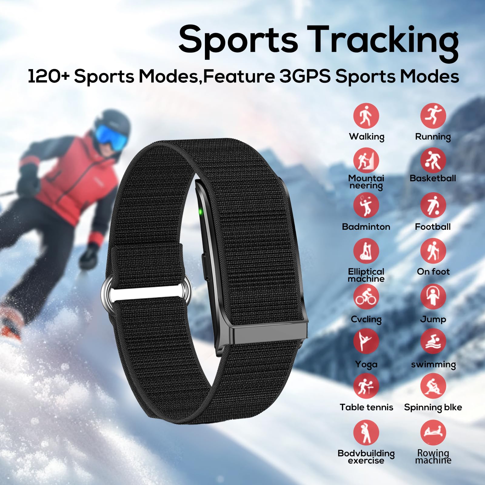 Health Smart Bracelet, Activity & Fitness Trackers/SpO2/ Heart Rate / Blood Pressure/ Sleep Stress/IP68 Waterproof for120 Sport Modes,Automatic Monitoring Wearable Fitness Tracker Comes With Free App