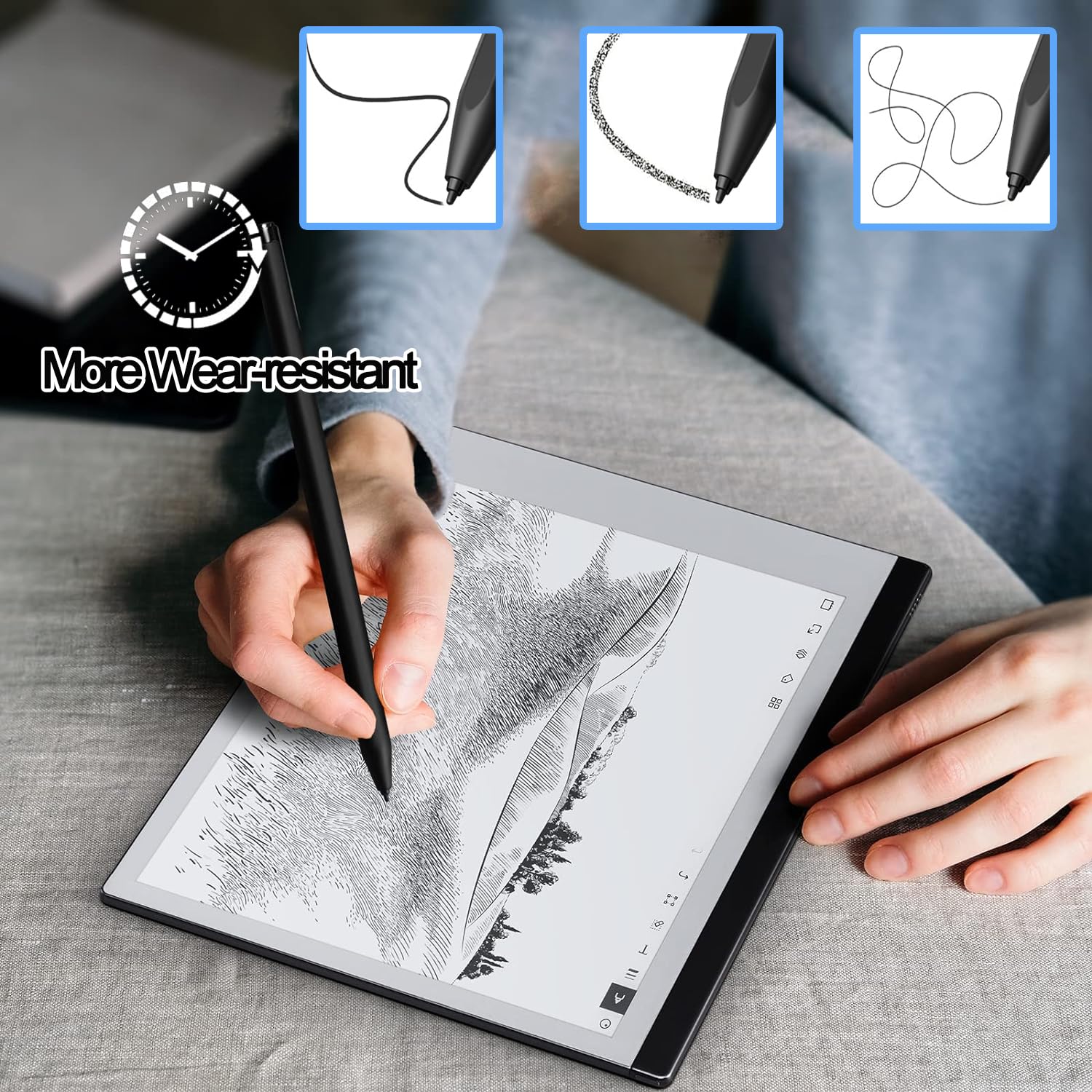 10 Punte Di Ricambio Per Penne Remarkable E Boox - Per Tablet E-Ink - Nero - Foto 3