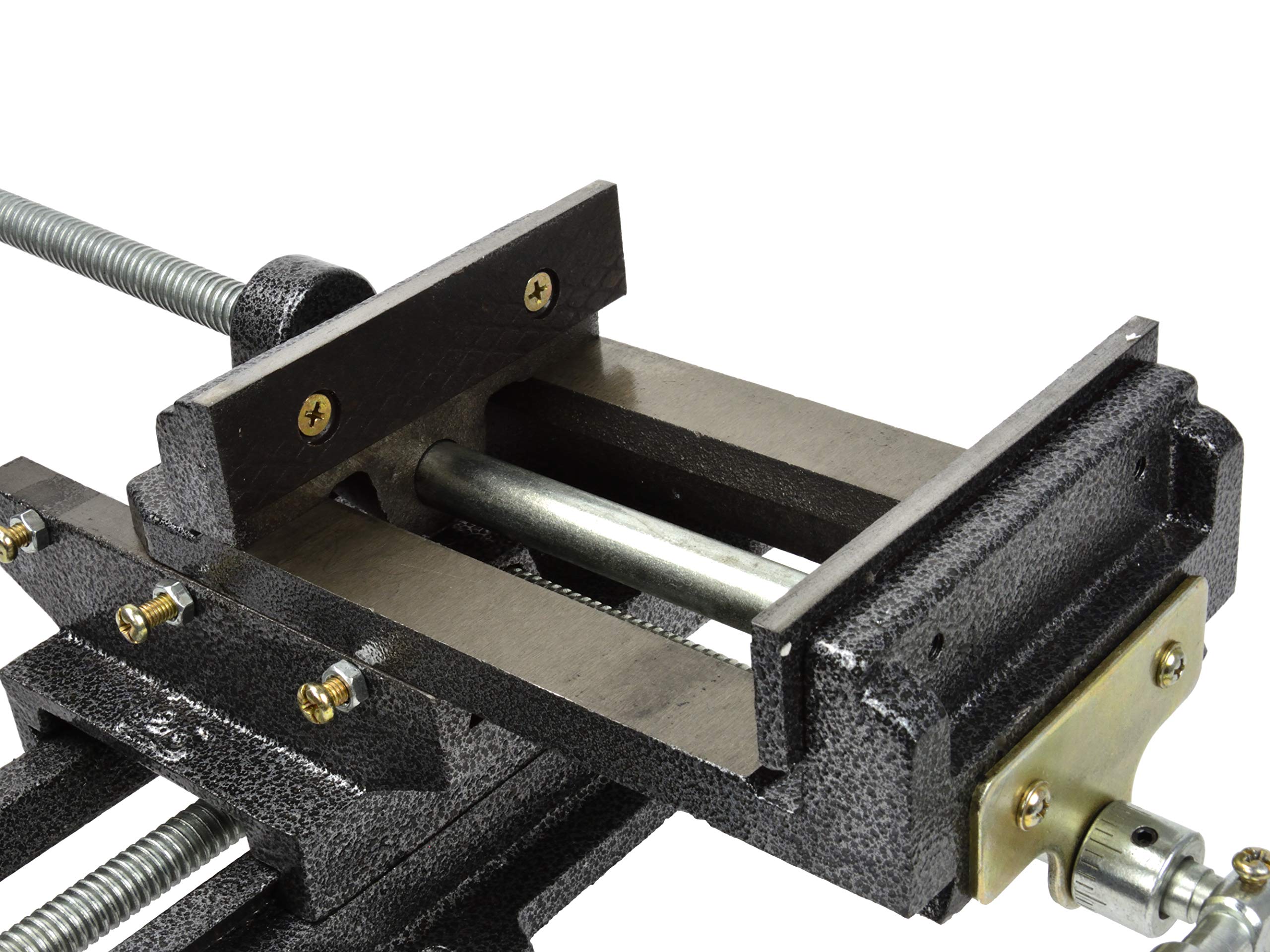 BSD Morsa per Trapano in Ghisa - Morsa per Trapano a Colonna, Morsa a Croce a 2 Assi 125mm (5”) - 12kg