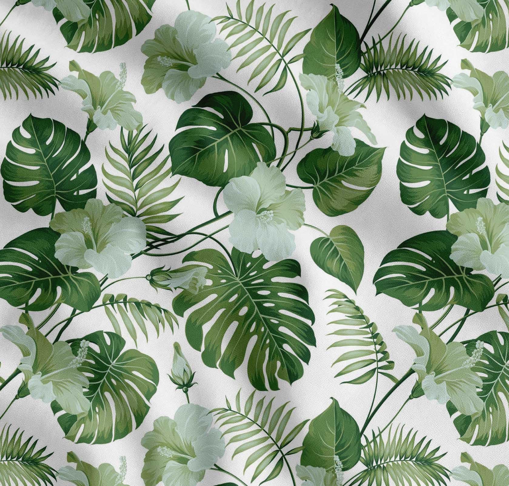 Soimoi Grun Baumwoll-Popeline Stoff Monstera Blatt & Blumen- Stoff Meterware  42 Zoll breit : Amazon.de: Kche, Haushalt & Wohnen