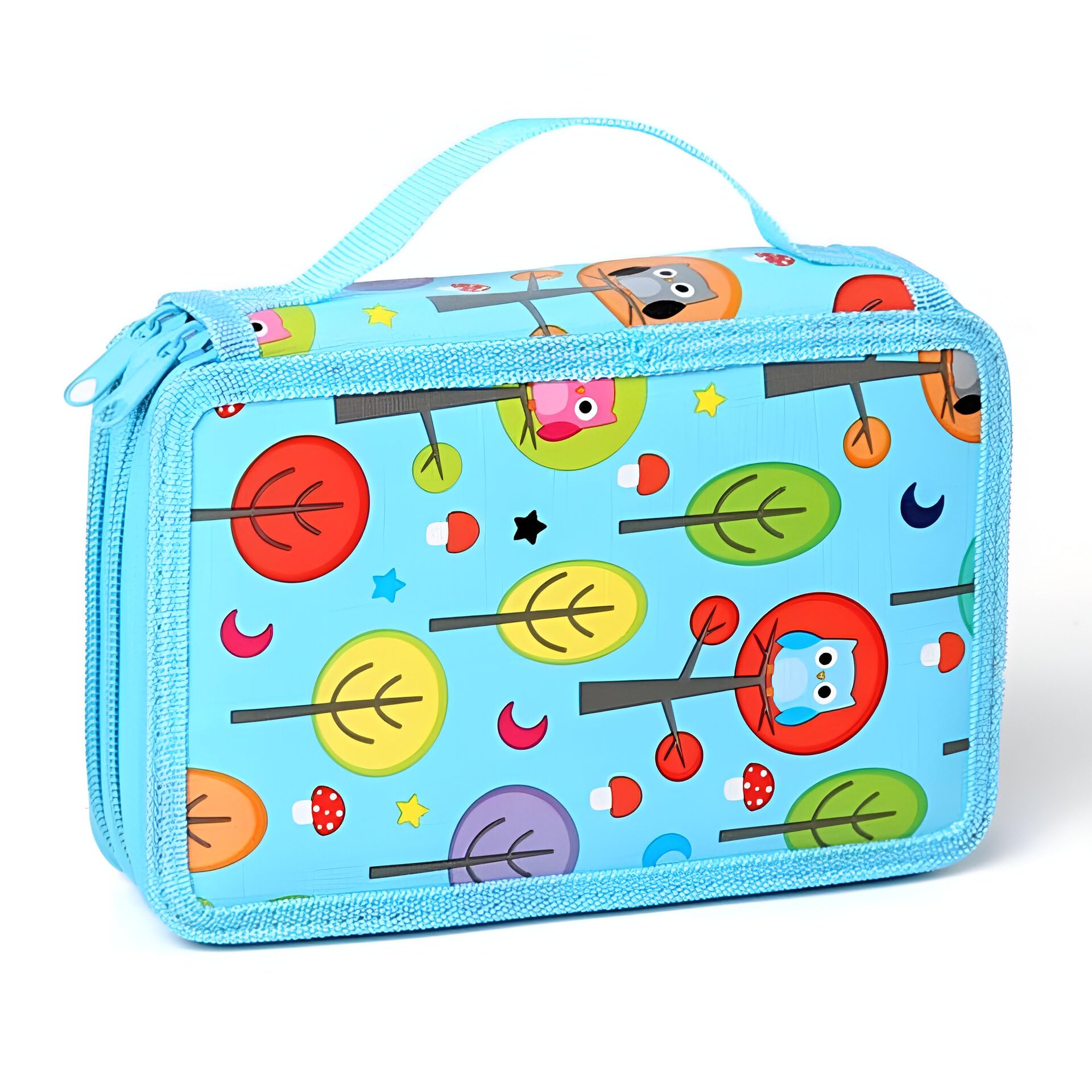 Happy Kids 32 Slots 2 Layers Artist Pencil Pouch Nature Art Canvas Pencil Box (Blue) (B0CN1BQJXG) Amazon Price History, Amazon Price Tracker