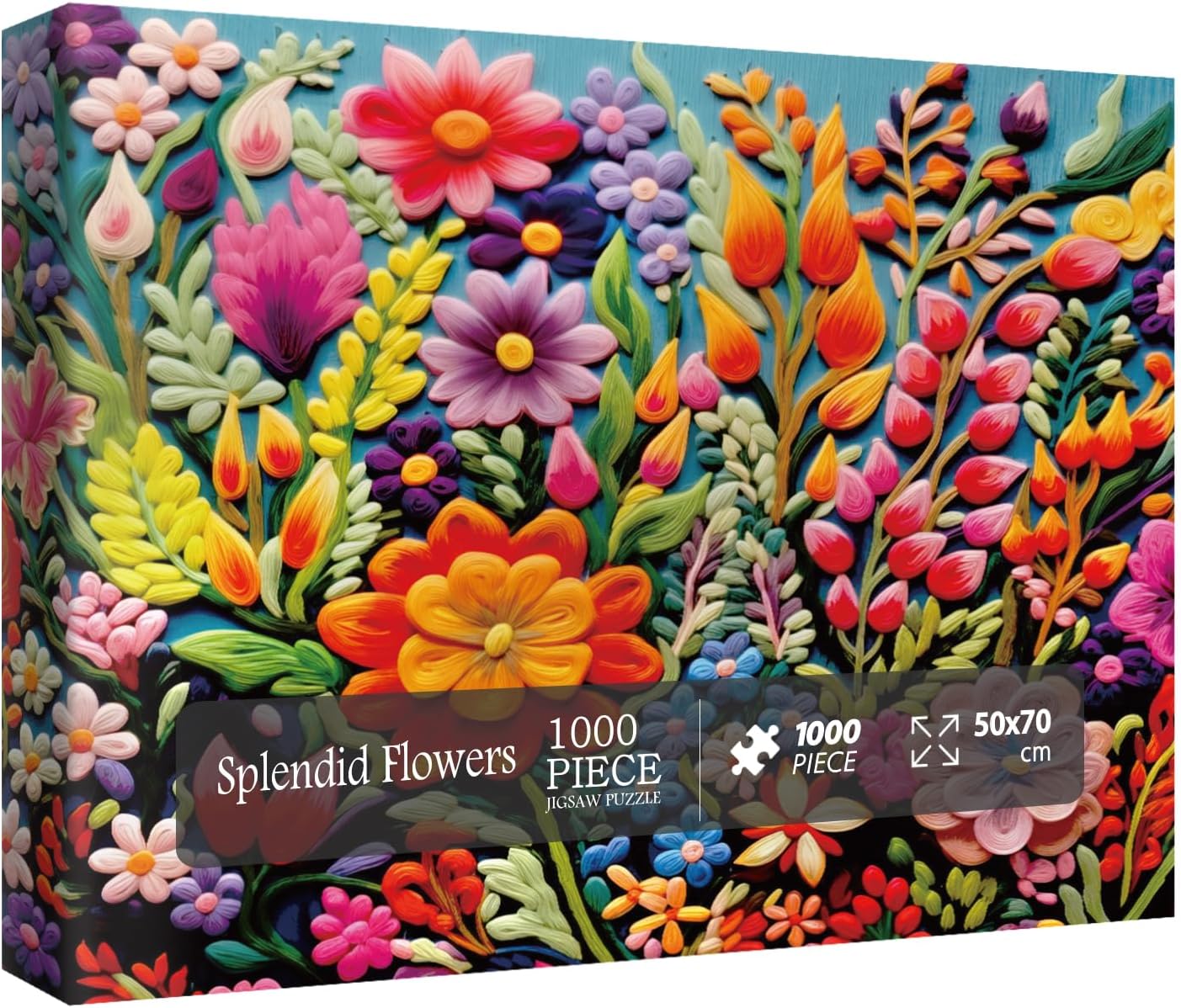 Colorful Flower Puzzles for Adults 1000 Pieces, Pretty