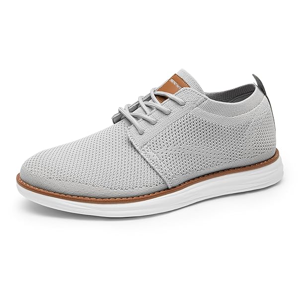 Amazon.com | Bruno Marc Men&#x27;s KnitFlex Breeze Mesh Oxford Sneakers - Breathable Business Casual Shoes Lightweight & Comfortable Walking Shoes for Men, Size 10,Grey,GRAND-01 | Fashion Sneakers