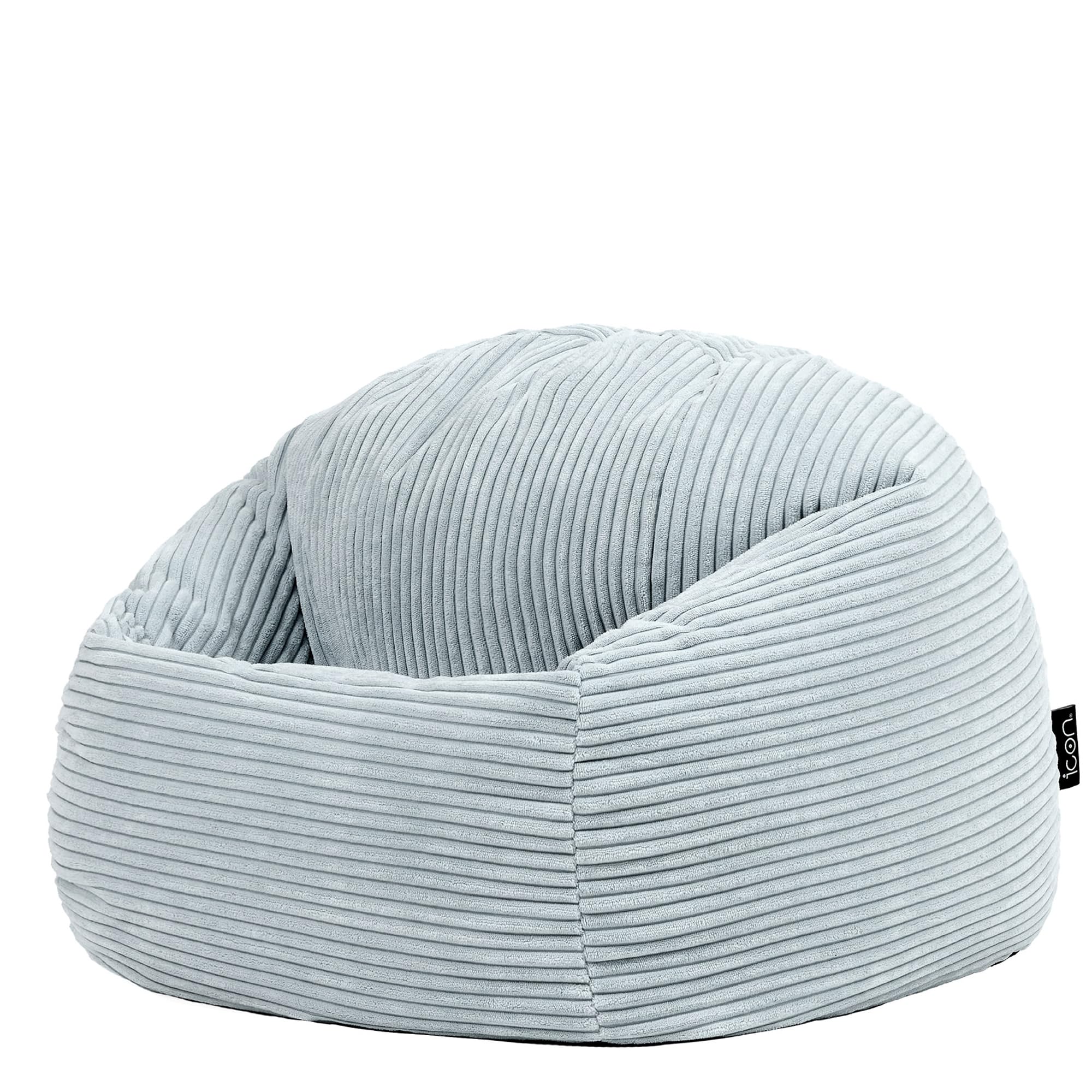 icon Kingston Kids Bean Bag, Corduroy, Mineral Blue, Kids Bean Bag Chair with Filling Included for Girls and Boys, Childrens Chair, Beanbags for Children, Playroom Décor, Bedroom Accessories