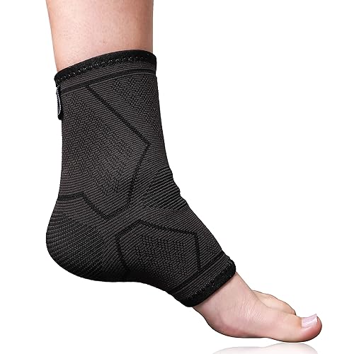 Fit Active - Calcetines de apoyo para tobillo para hombres y mujeres, manga de compresión para aliviar el dolor, fascitis plantar, soporte del