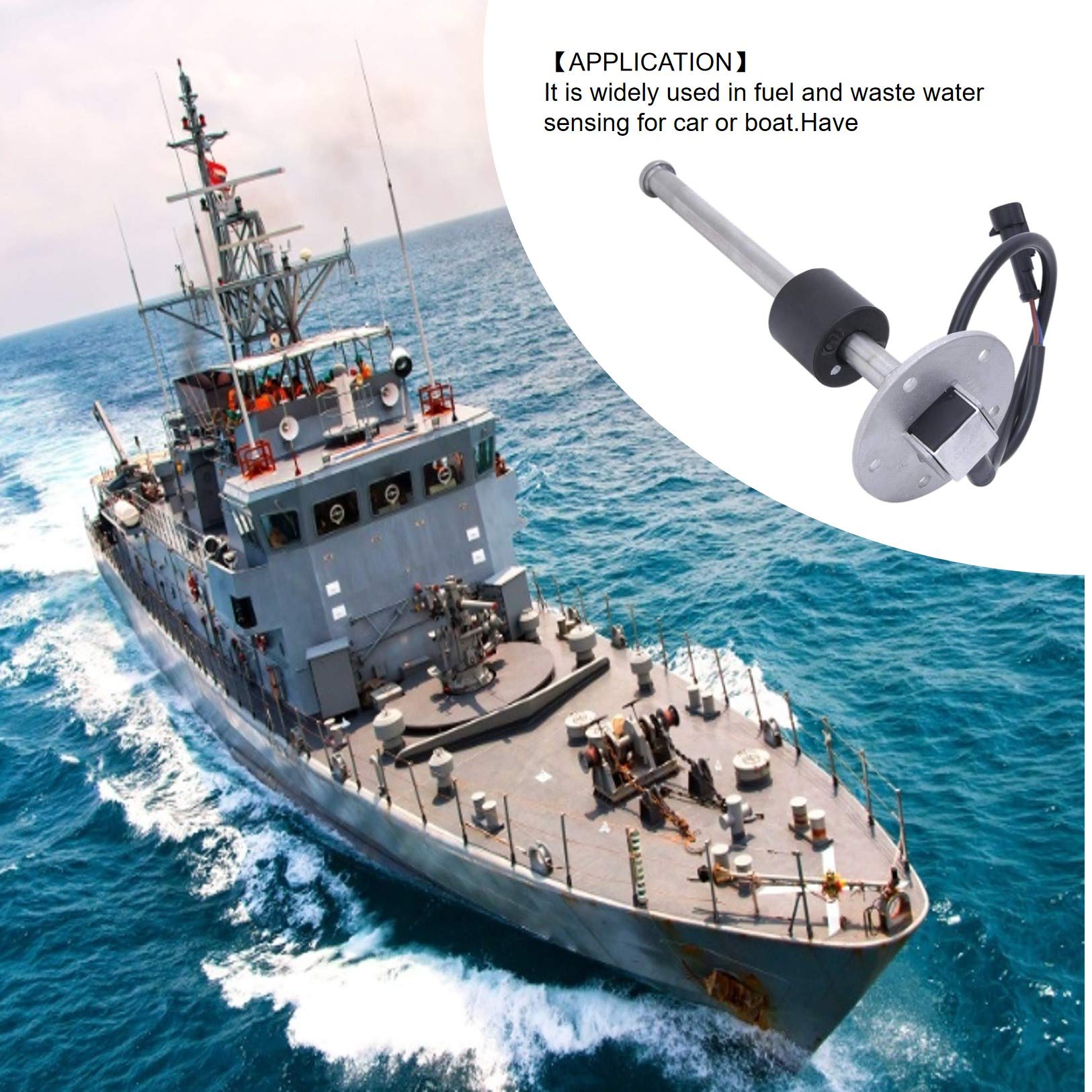 Metallboot Yacht Kraftstoffstandsensor, PKW LKW RV Öl Kraftstoff Flüssigkeitsabfall Sensor, Kraftstoffanzeige Ersatz, für Boot, Yacht, Auto(200mm