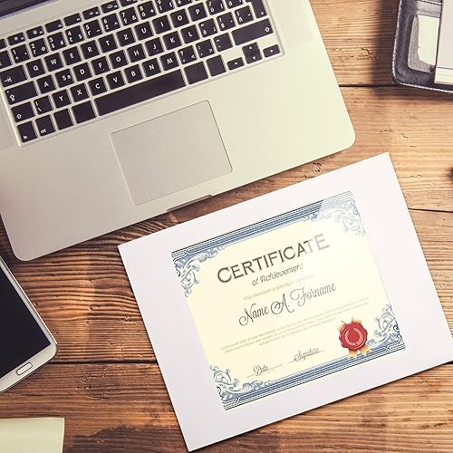 Miniatura 6 de Sobres de ventana de cara completa de papel blanco brillante de 37 libras, sobres de ventana con una ventana completa transparente para fotos,