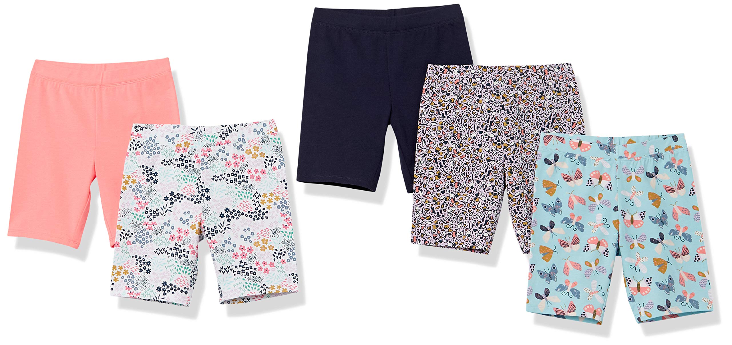 Amazon Essentials Girls and Toddlers' Cart-Wheel Short, Multipacks