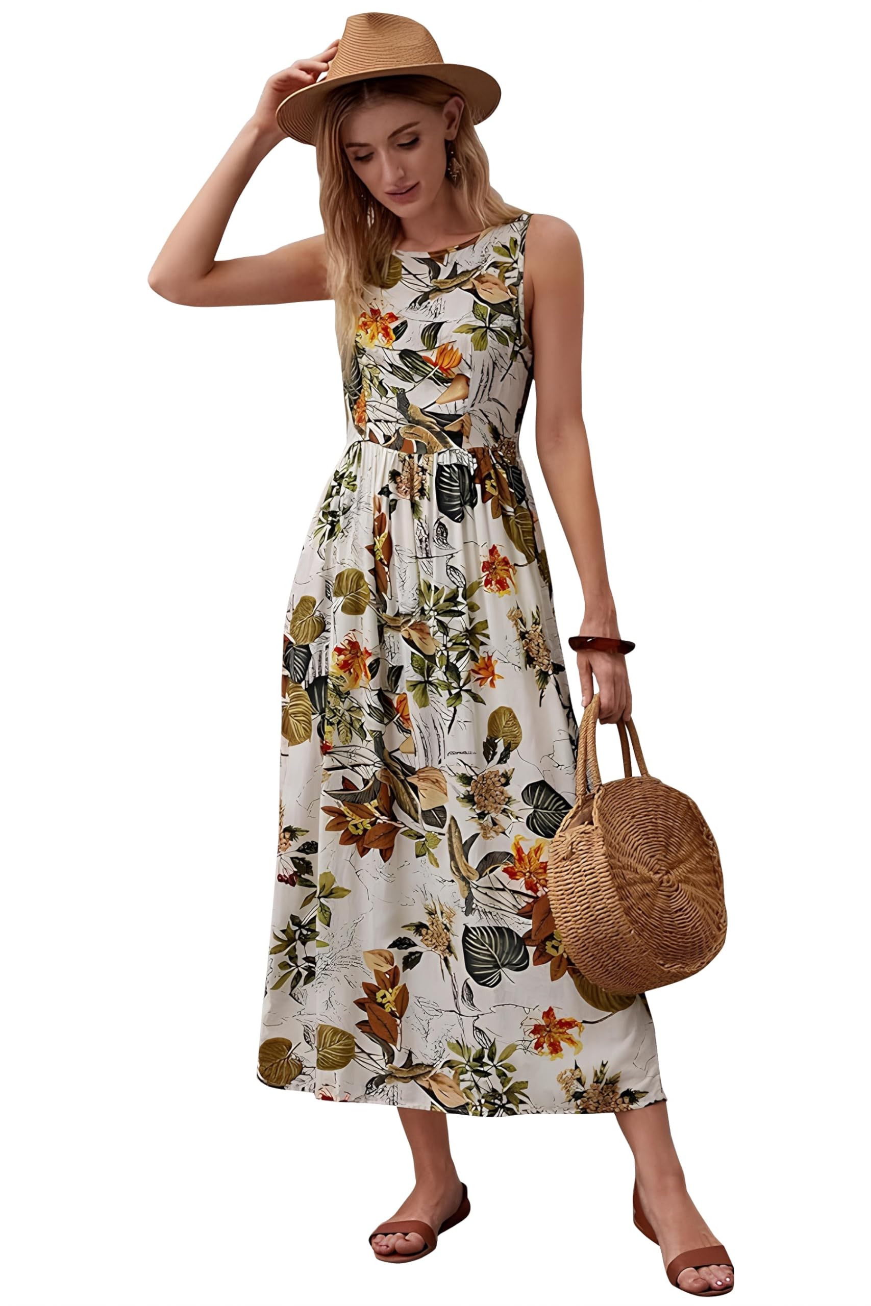 illi london Women's A-LINE MIDI & Maxi Calf Length Dress-picture-14