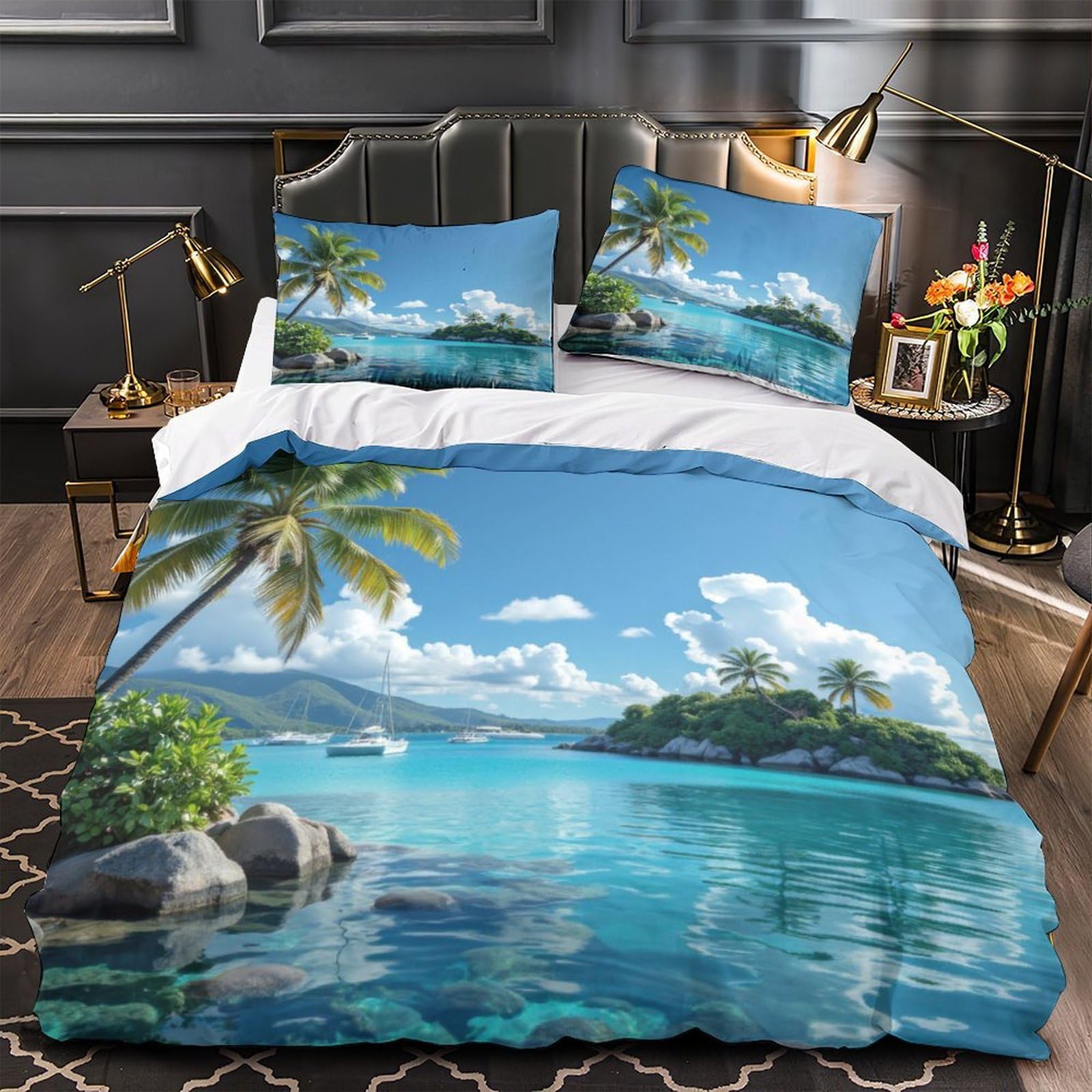 Parure de lit oiseaux tropicaux pour enfants et adolescents cadeau idéal King
