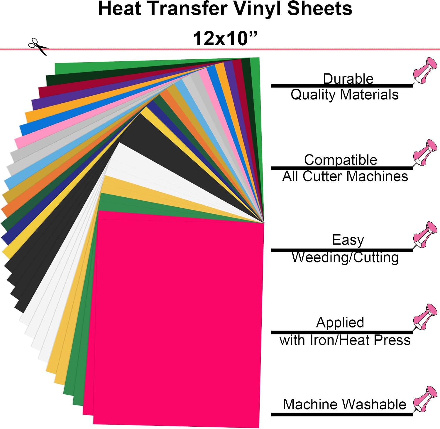 HIRALIY Heat Transfer Vinyl HTV Bundle 30 Pack 12" x 10" Iron On Vinyl Sheets with 3 Pcs 12" x 12" Cutting Mats for Cricut Standard-Grip 11Pcs Vinyl Weeding Tool Set for Cricut & Silhouette Cameo