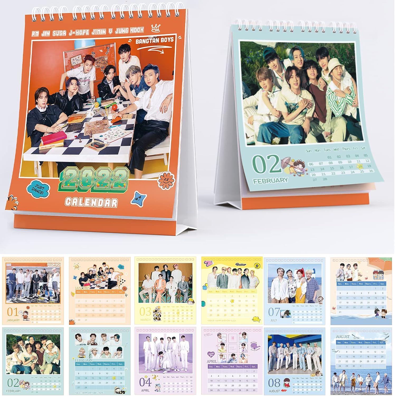 Buy Bangtan Boys Calendar 2022 Kpop Bangtan Boys 2022-2023 Desktop Calendar  Monthly Desk Calendar Gift For Army Daughter Online In Turkey. B09Hc95Pnq