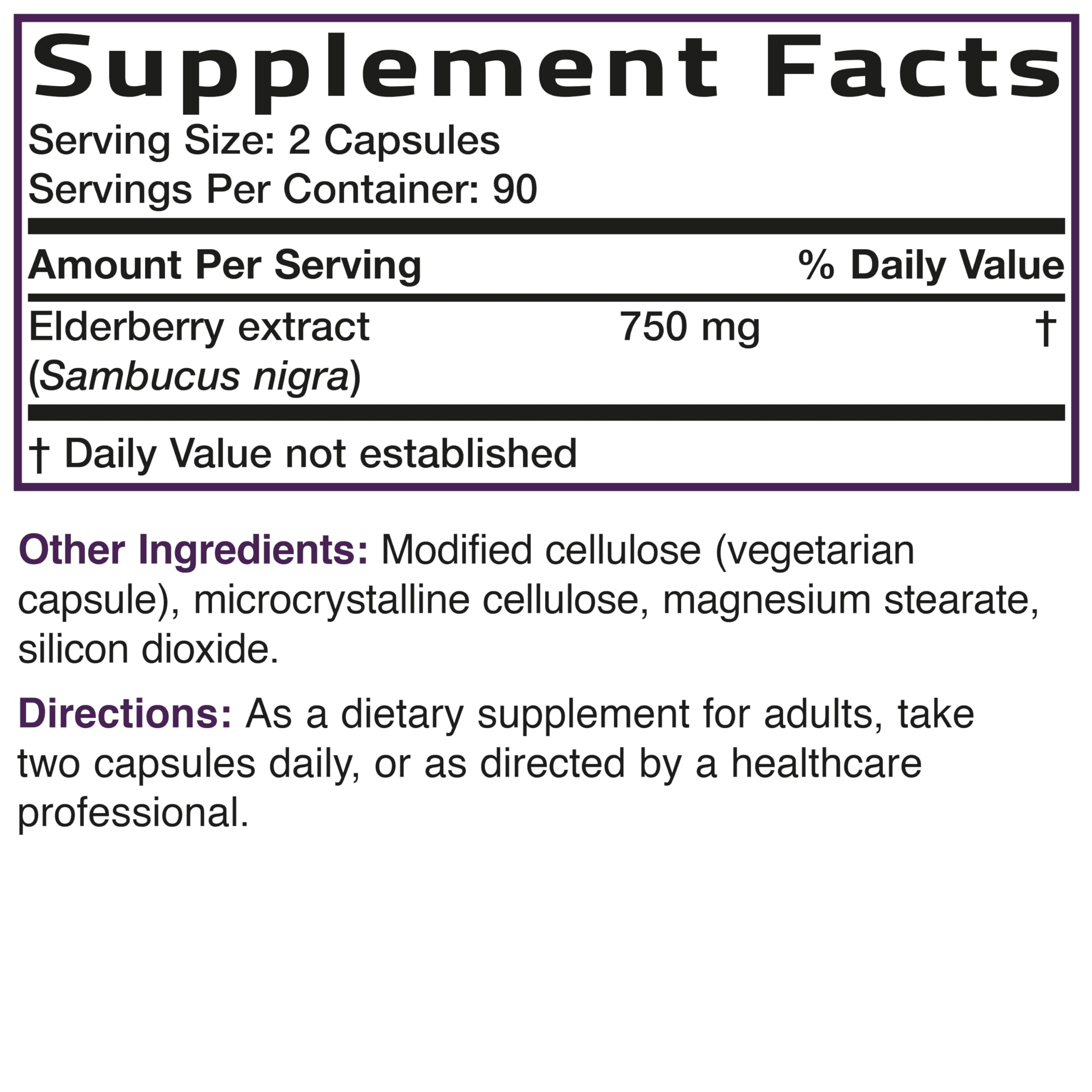 Bronson Elderberry Extra Strength Immune Support, 180 Vegetarian Capsules — Amazon image 6