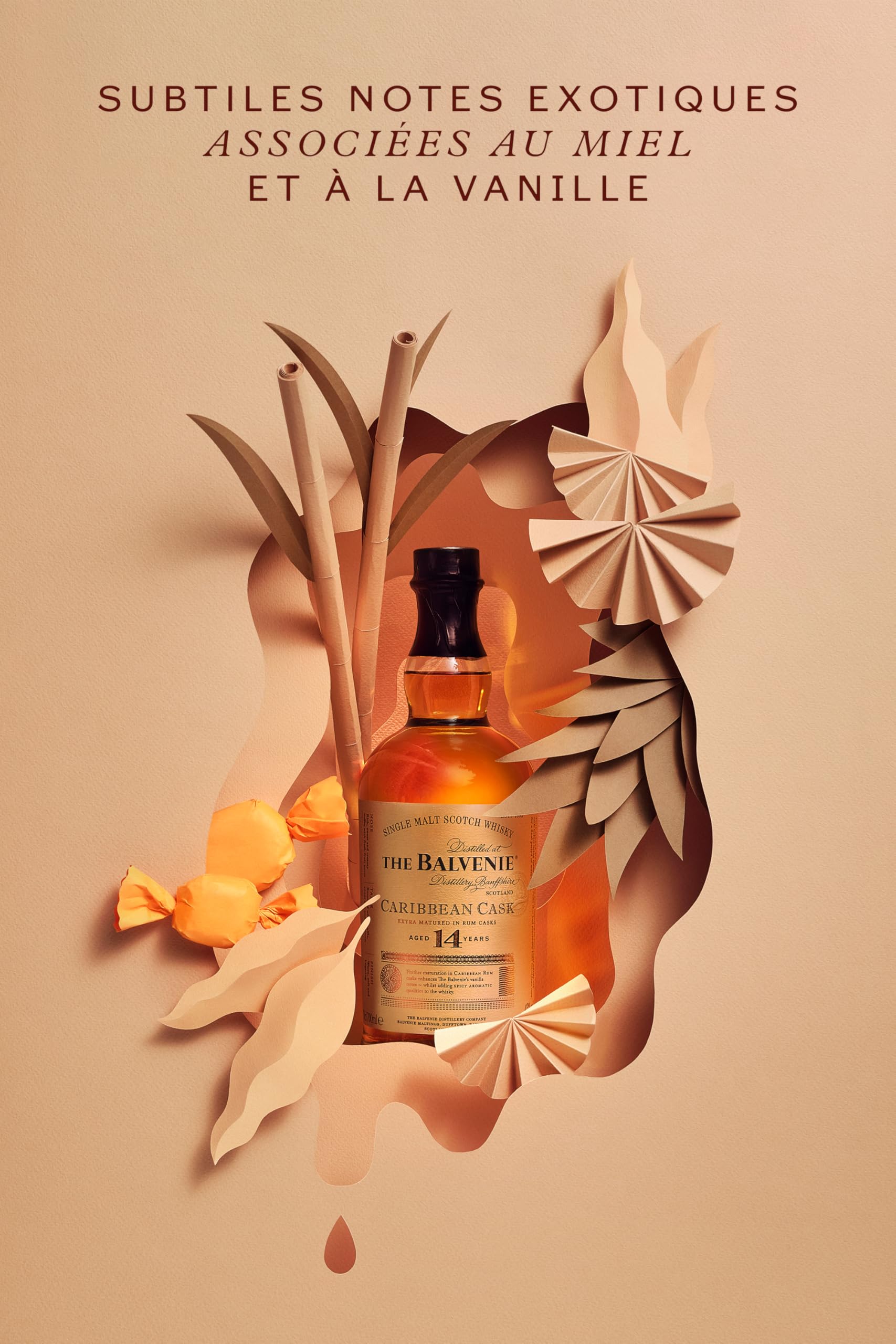 The Balvenie Caribbean Cask 14 Year Old Single Malt Scotch Whisky, 70cl, 43%