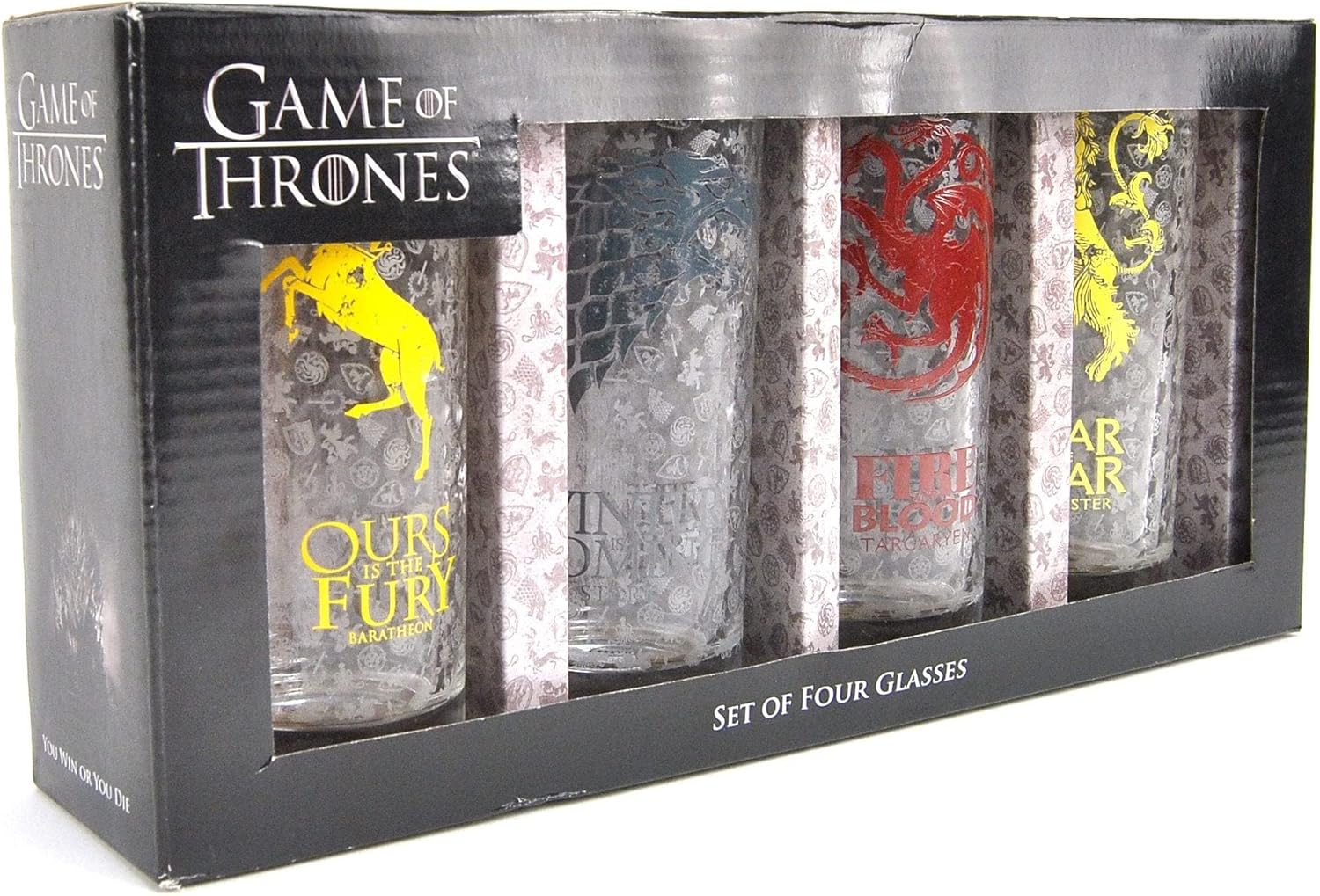 Game Of Thrones Houses Logos Set of 4 Glasses