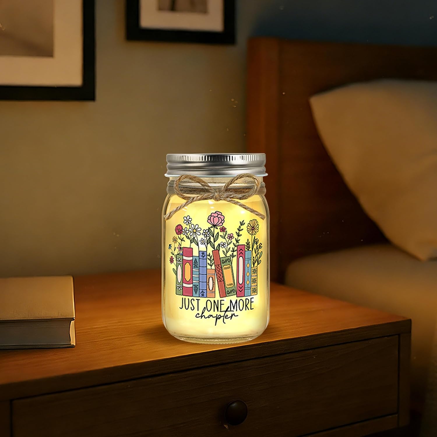 Book Lovers Gifts for Women Bookish Gifts for Readers Reading Lovers Bookclub Member Book Themed Accessories Reading Present for Librarian Mason Jar Book Lover Gifts