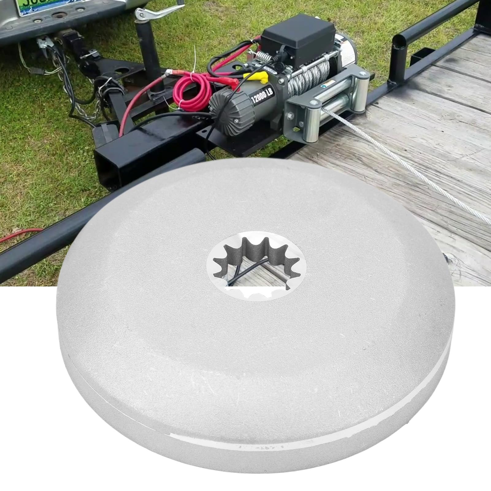 Ingranaggio ATV da 51 Denti per Verricello ATV da 2.000 a 3.000 Libbre, Ingranaggio in Alluminio Ad Alta Resistenza con Diametro Esterno di 91 Mm