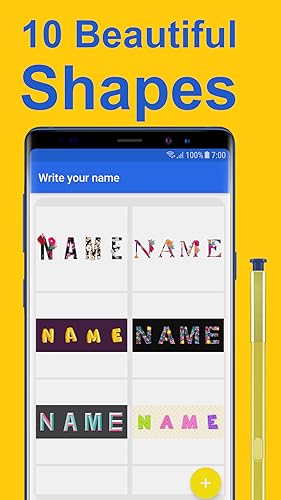 Write your name | with flowers-shapes photo writer