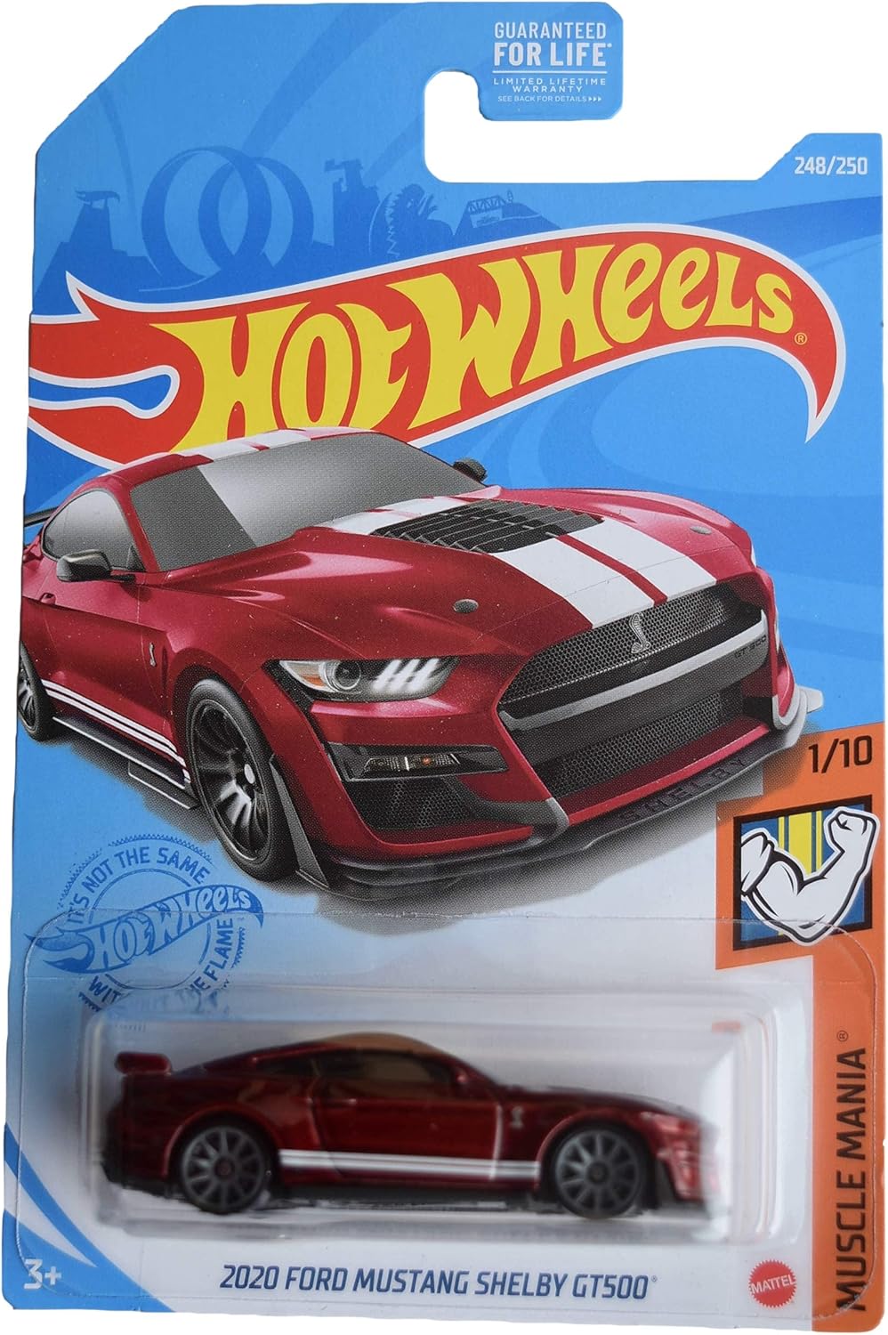 Hot Wheels 2020 Ford Mustang Shelby GT500, [red] 248/250 Muscle Mania 1/10