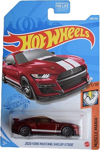 Hot Wheels Ford Mustang Shelby GT500 2020, [rojo] 248/250 Muscle Mania 1/10