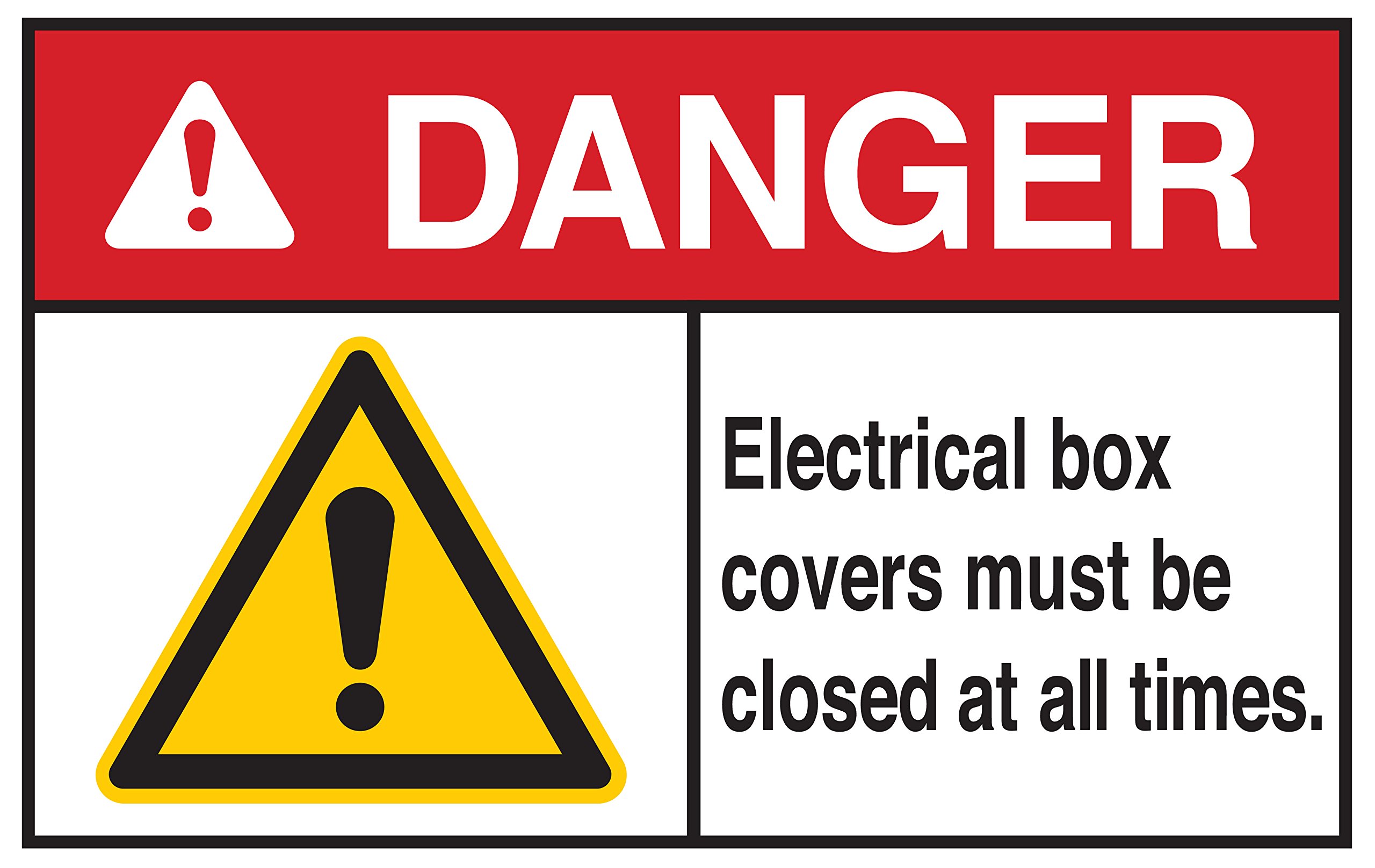 Panneau Brady 144362 Danger Electric Box Covers en polyester face aux risques d'électrocution