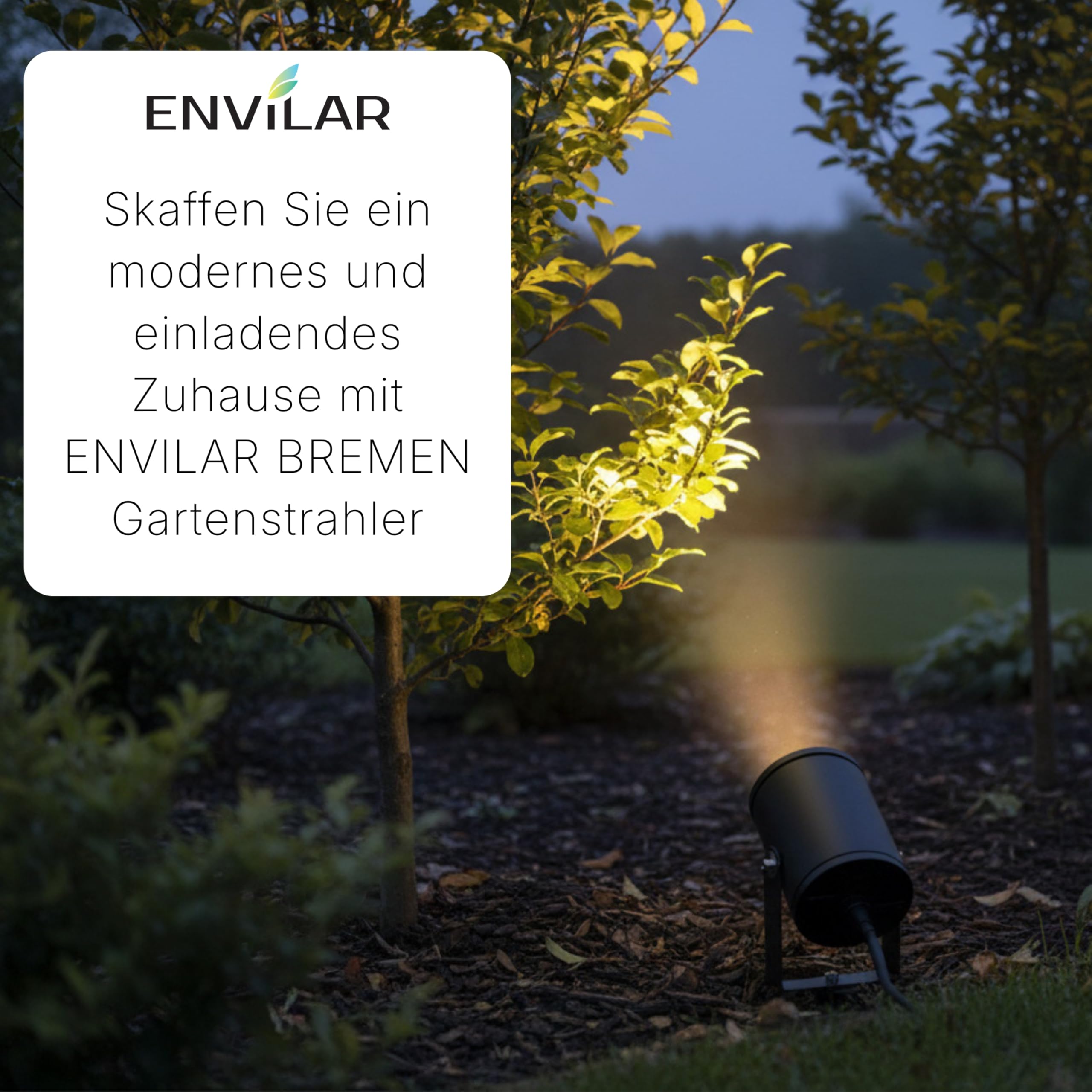 LED Gartenstrahler 2er Set 230V IP65 CCT 3000K-6500K 7W 595lm Schwarz