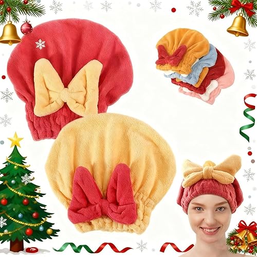 2 gorros de microfibra para secar el cabello, 2026, toalla absorbente para el cabello para mujer, toallas de pelo de secado rápido, pajarita suave,