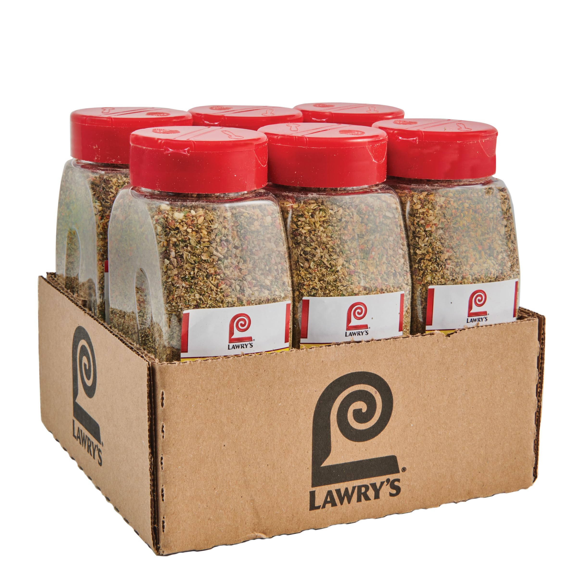 Lawry's 무염 시즈닝 17개, 283.5g(10온스) (6팩) - 구운 참깨, 강황, 바질 및 붉은 피망을 포함한 17가지 시즈닝 향신료 블렌드가 포함된 283.5g(10온스) 용기 6개, 해산물 가금류 및 쇠고기용