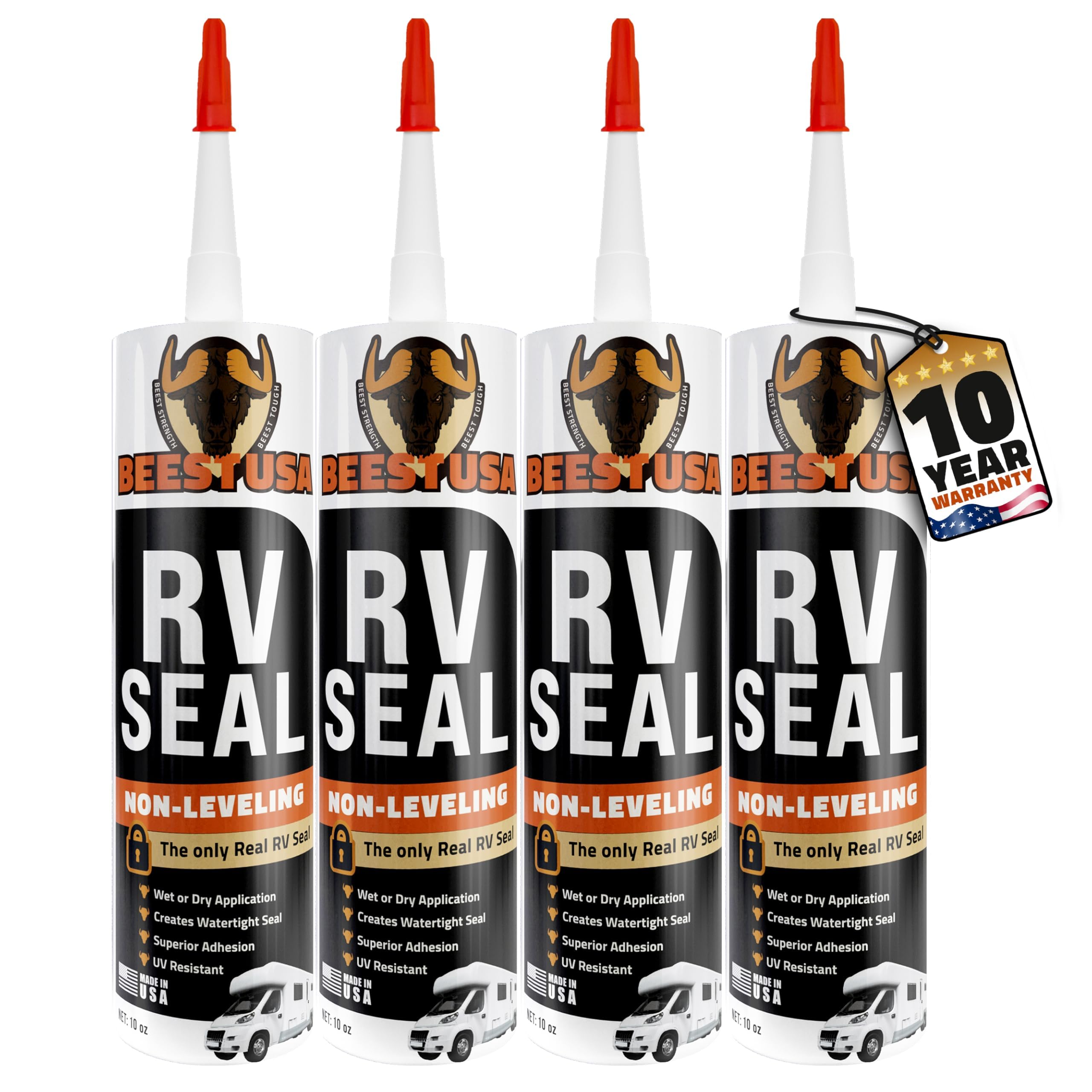 BEEST RV Roof Sealant (Non-Leveling) - Lap Sealant for RV Roof, Windows, Skylight, Campers - Waterproof Caulking Sealer for Vertical Surface -