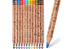 nsxsu Jumbo Colored Pencils for Kids: Triangle Thick Coloring and Drawing Pencils