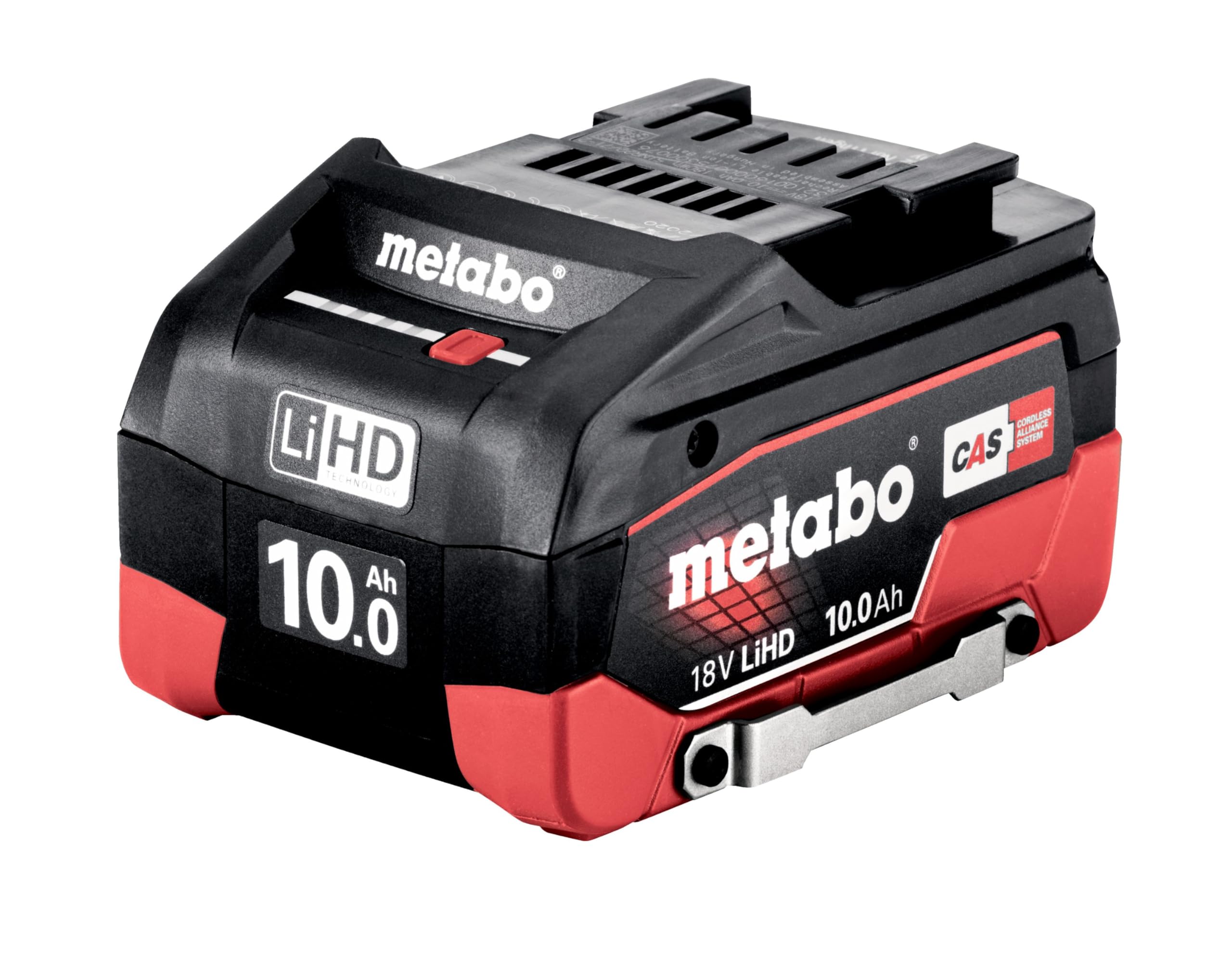 metabo LiHD Battery 18 V 10.0 Ah Powerful Tool Battery with Long Life Air Cooled Technology Single Cell Monitoring (ESCP) Battery Pack for Power Tools