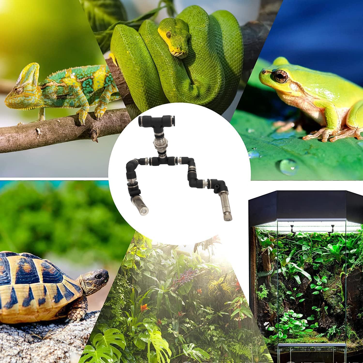 Spruzzatore Nebbia Per Terrario - Ugello 0.15mm Metallico, 360° Regolabile, Per Rettili E Piante - Foto 3