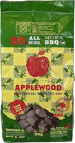 Billy Buckskin Co. Briquetas de carbón de roble y manzana  Se quema más caliente, más tiempo y más limpio  100% madera de roble natural y manzana