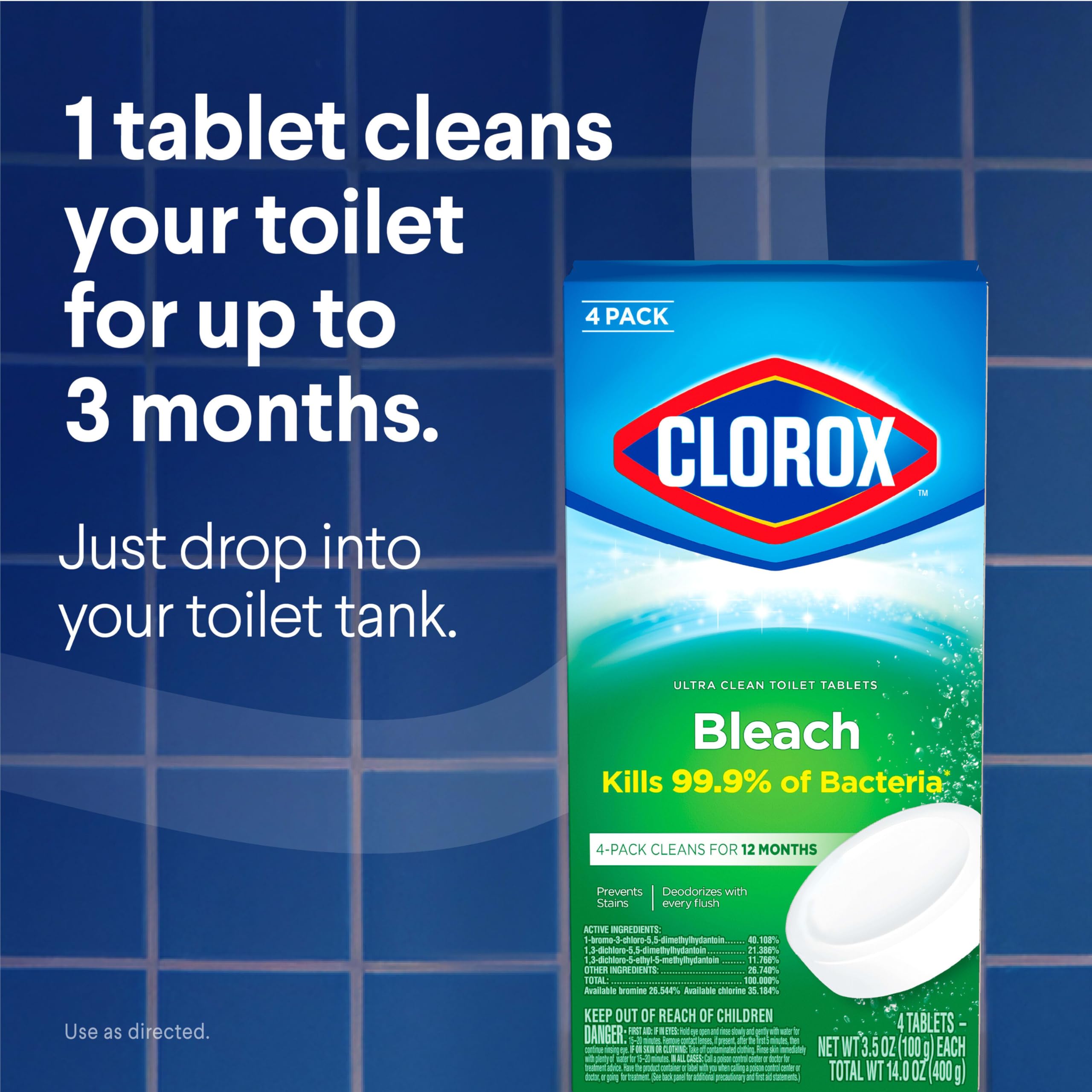 Bleach Toilet Tablets 4 Count T636223