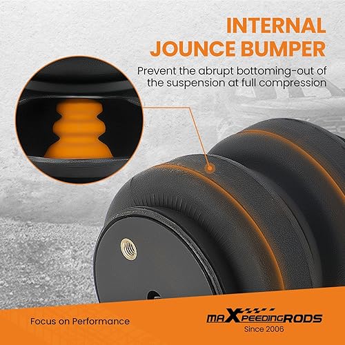Miniatura 2 de maXpeedingrods Kit de bolsas de suspensión neumática de 5000 libras para Ford F250 F350 4WD RWD 1999-2007 con enganche de cuello de cisne 1105