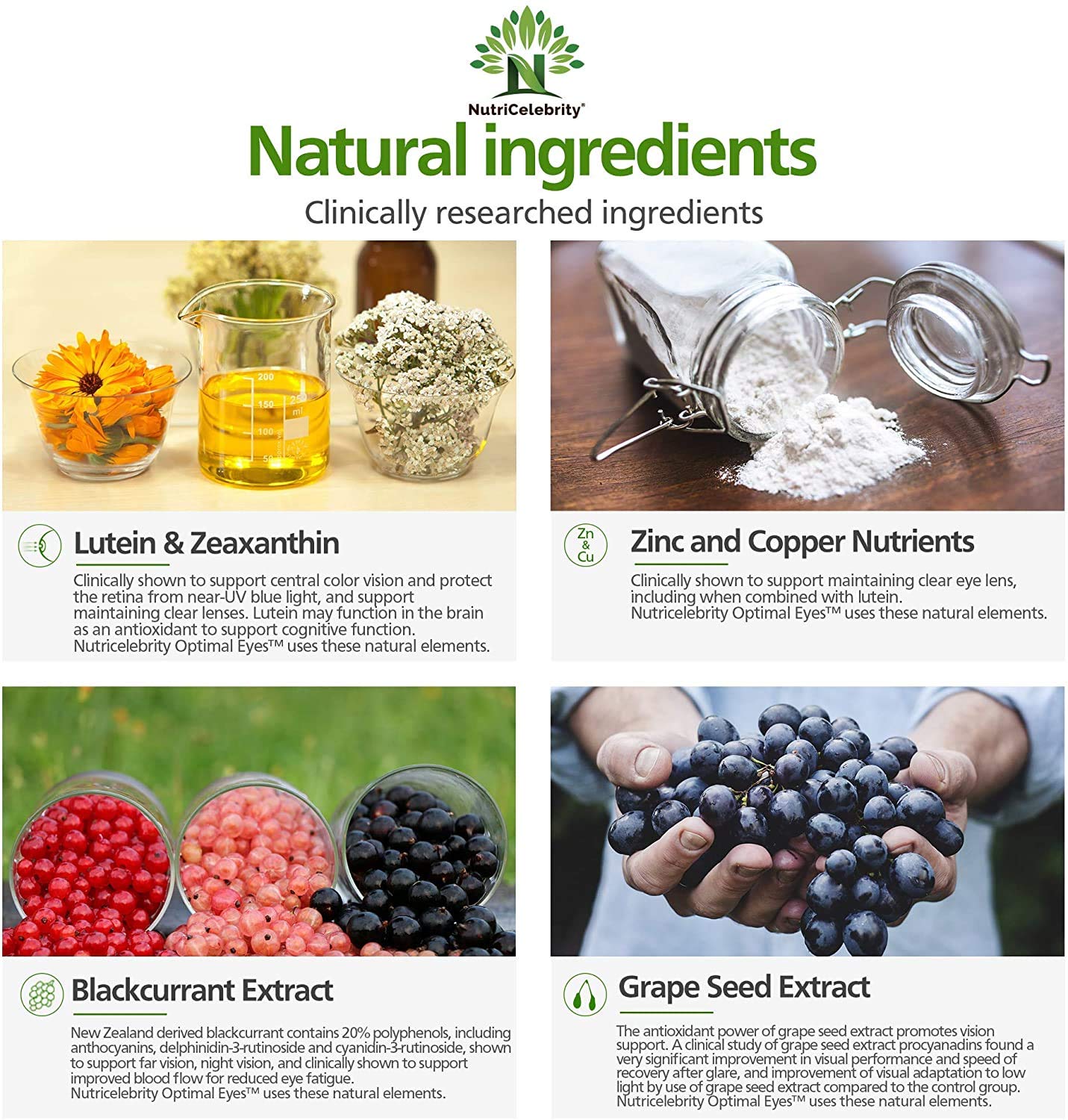 Nutricelebrity Lutein and Zeaxanthin Supplements Eye Vitamins