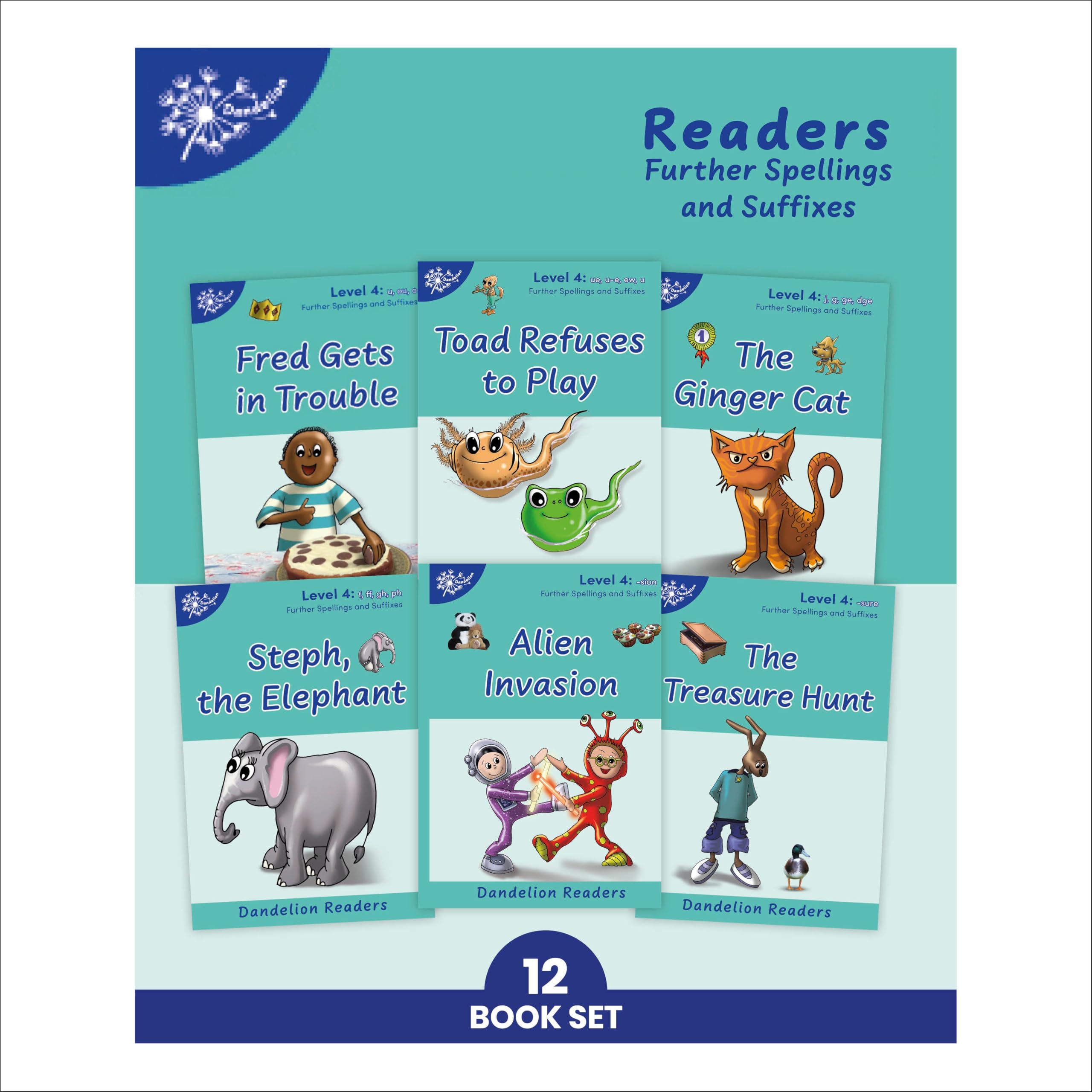 Phonic Books Dandelion Readers Further Spellings and Suffixes Level 4: (Alternative spellings for vowels and consonants, alternative sounds for the ... and 'g') (Phonic Books Beginner Decodable)
