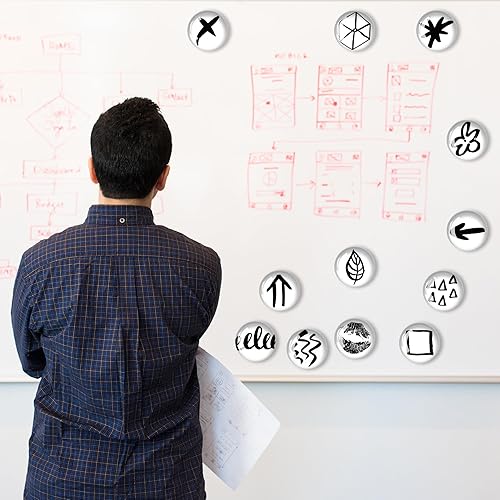 Miniatura 10 de 12 calcomanías magnéticas fuertes de vidrio para nevera, imanes de cristal para nevera, imanes fuertes para nevera, cocina, gabinete, lavavajillas,