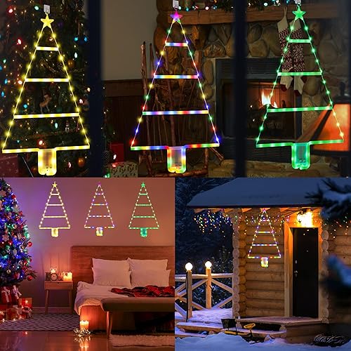 Miniatura 3 de LYHOPE Luces decorativas de Navidad, luces LED de escalera de Navidad de 2 pies, 8 modos y temporizador, luces de Navidad, luces LED de Navidad para