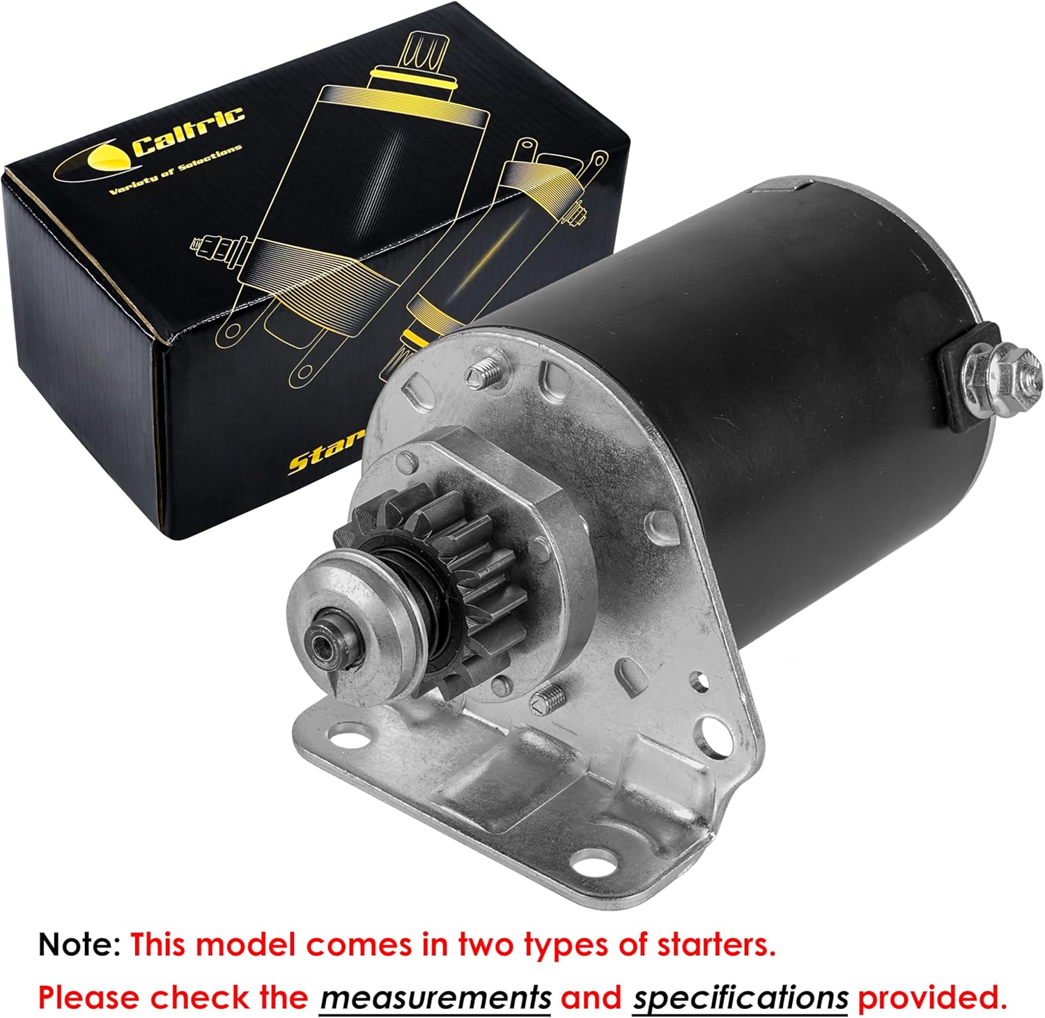 Caltric Starter Compatible with John Deere E120 E130 E140 E150 E160 E170 MIA13038 / 15 Teeth Steel Gear