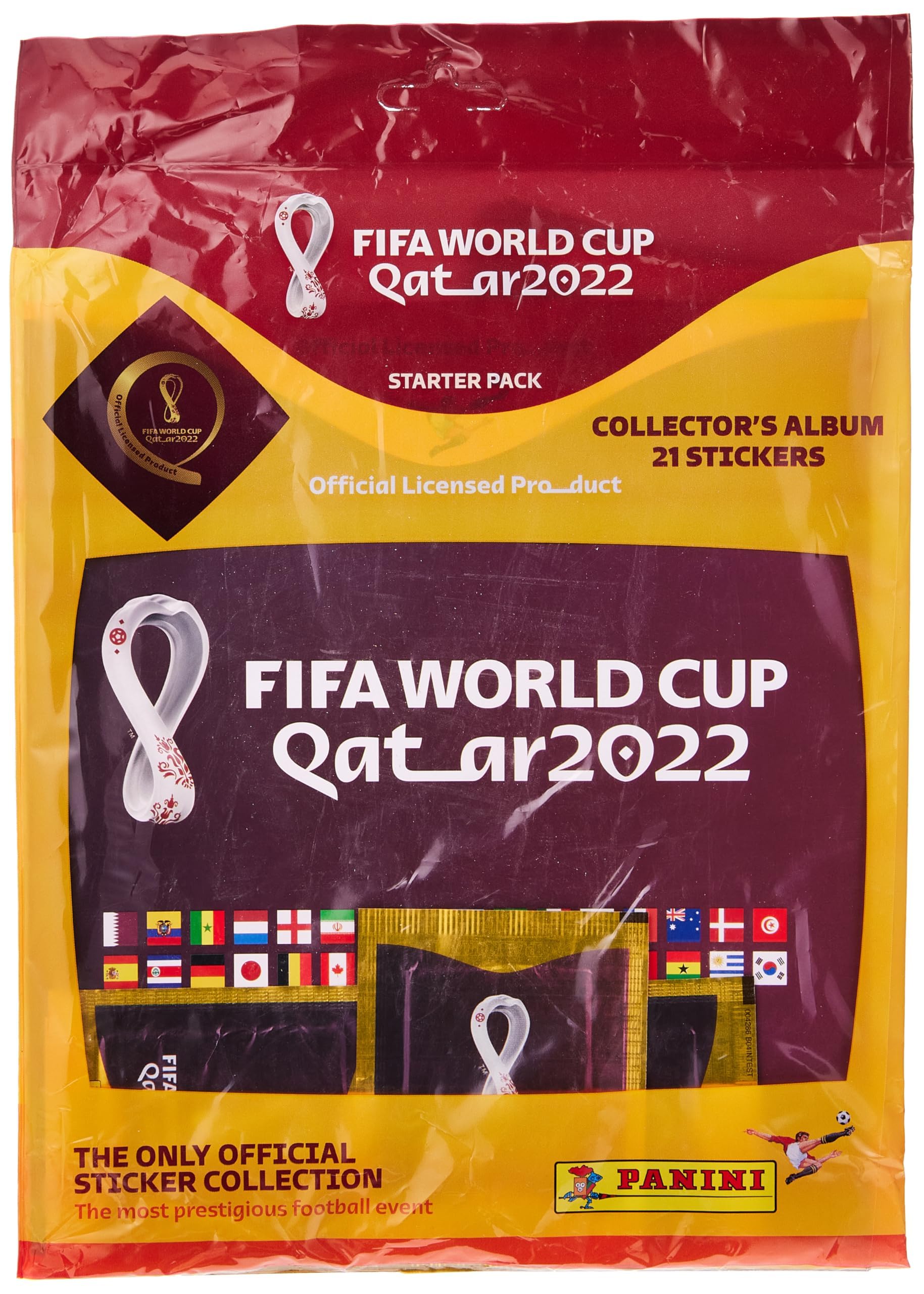 Fifa Qatar World Cup 2022 Players Album with 103 Pack of Sticker Collection (Per Pack - 5 Stickers)