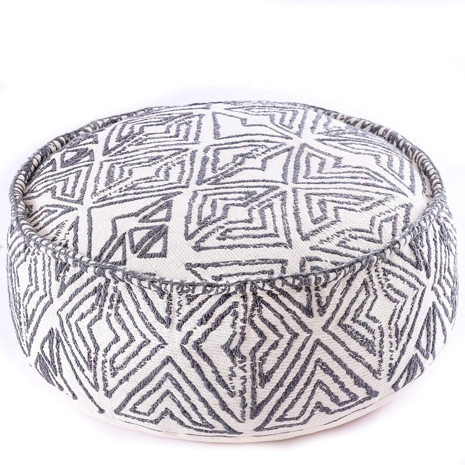 Pouf Indiano Artigianale Federa Cuscino Pavimento Bohémien - Cotone Stampato A Mano 60x20 Cm Arredamento Stile India - Foto 2