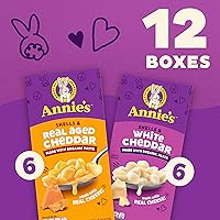 Vista 3 de Annie's - Paquete variado de macarrones y queso orgánicos, conchas y cheddar blanco y conchas y queso cheddar envejecido real, 6 onzas