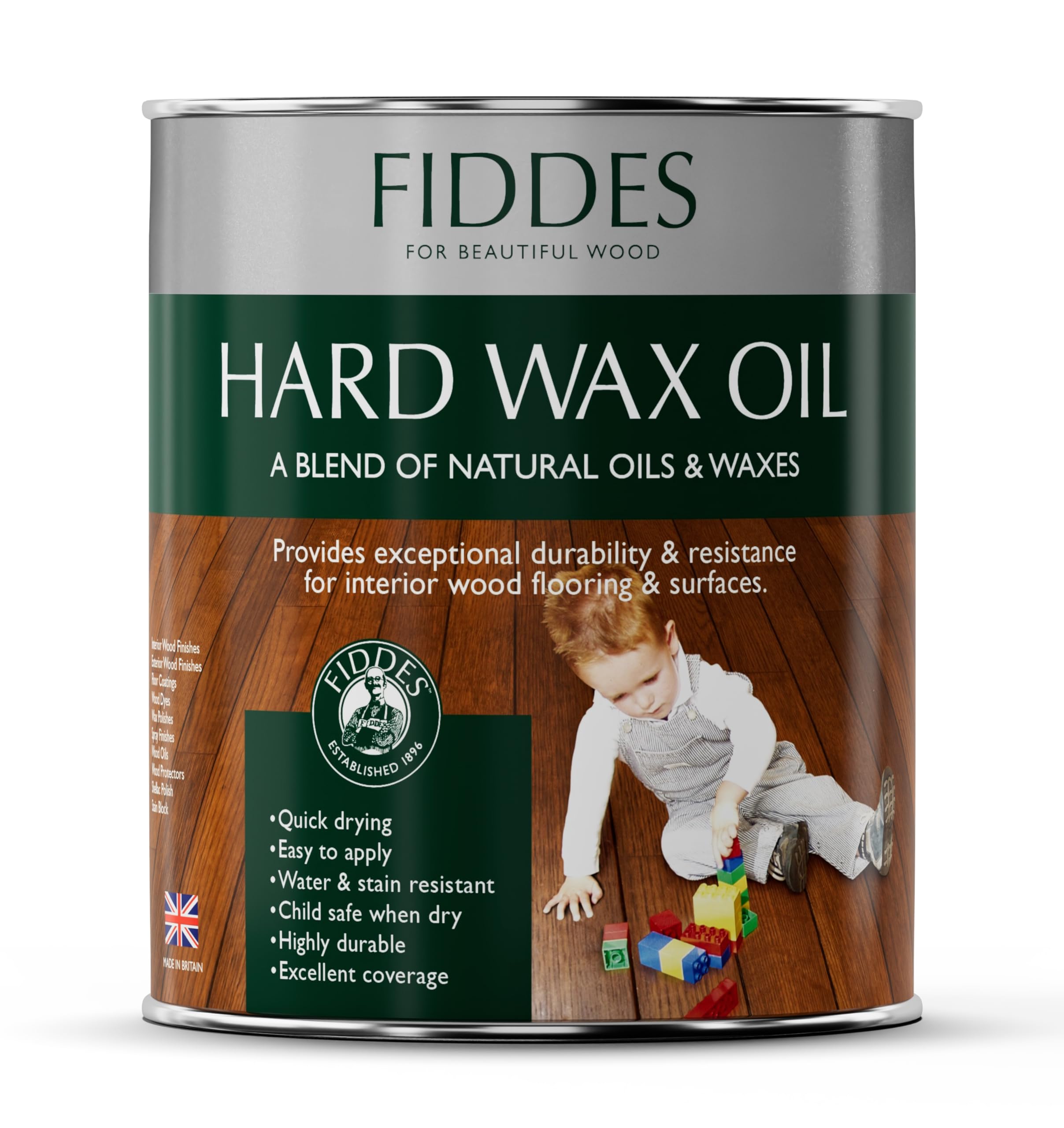 Fiddes Clear Hard Wax Oil (1, Dead Matt 1Lt)