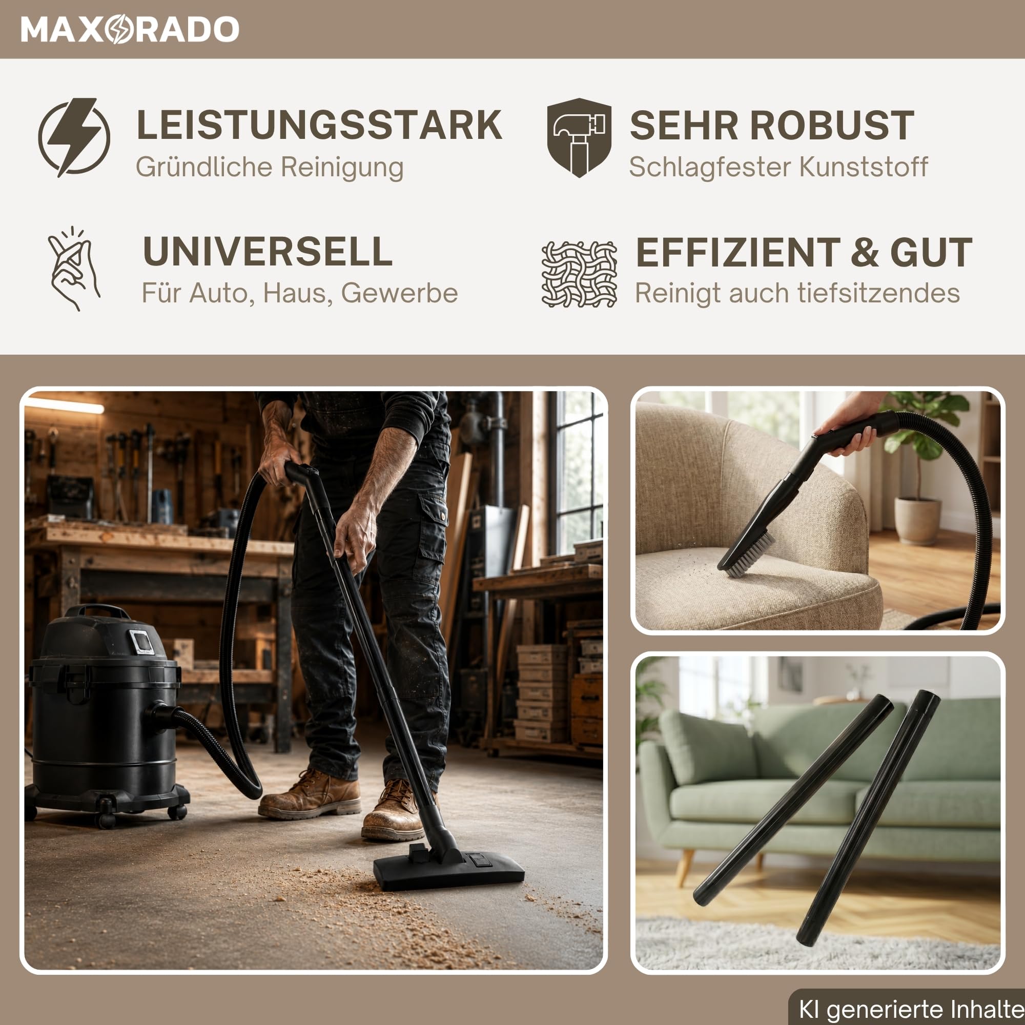 1,5m Set Ersatzteile passend für Stihl Staubsauger SE 61 62 E 122 133 ME