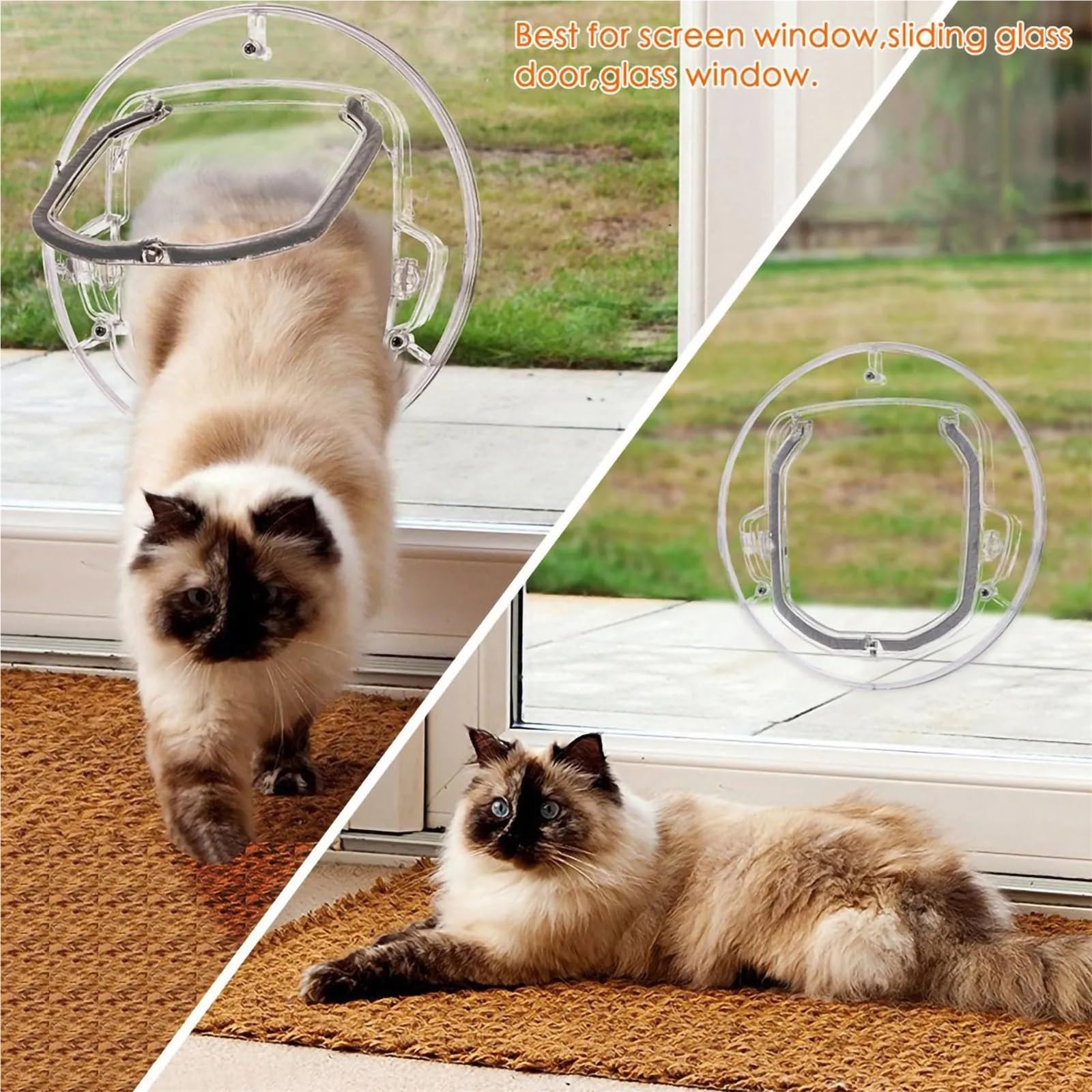 Gateras para Puertas Puertas con Cerradura de 4 vías, Puerta pequeña for Mascotas, Orificio Acceso for Gatos, Perros y Cachorros