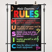 Vista 3 de Minitowz Pósteres de reglas de aula de música para elementos, tablón de anuncios, decoración de educación musical, decoración de escuela primaria
