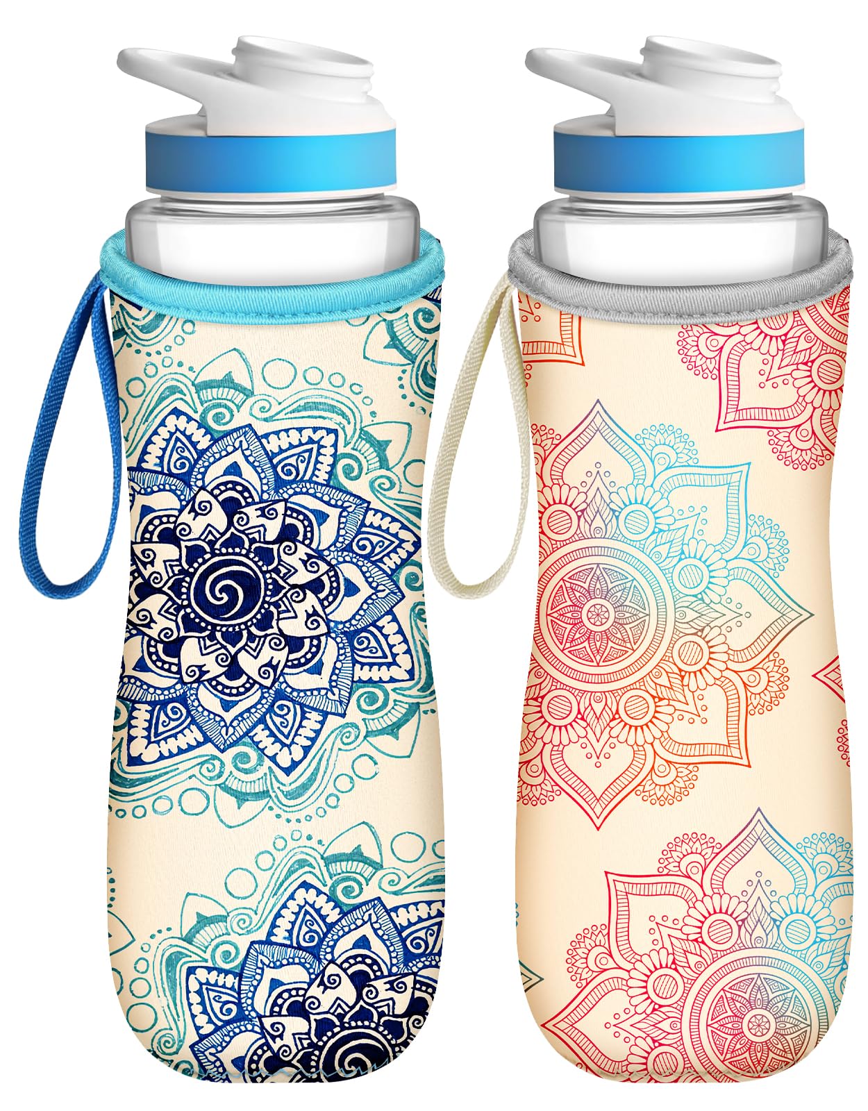 Toykee Water Bottle Sleeve for Cirkul 22 oz - 2 Pack Bottle Cover Holder Carrier with Handle Strap