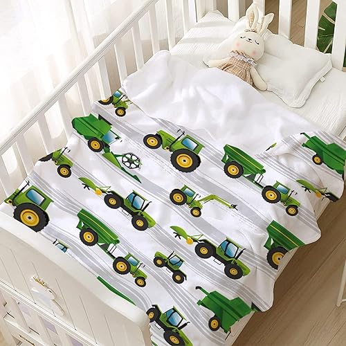 Miniatura 2 de RICKYOUNG Tractor Farm - Mantas ligeras de franela de felpa suave para sofá y cama, 50 x 40 pulgadas, para niños