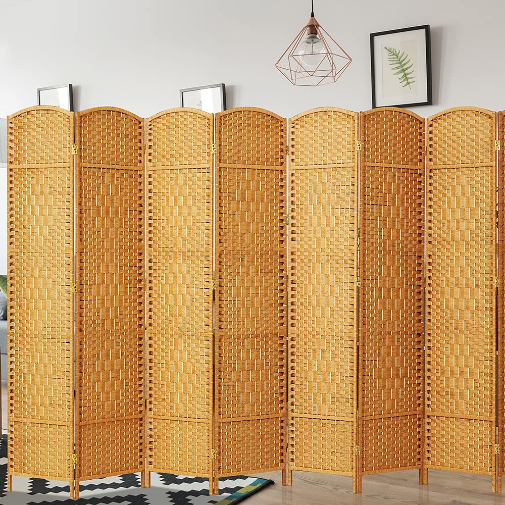 JOSTYLE Room Divider 6ft. Tall Extra Wide Privacy Screen, Folding Privacy Screens with Diamond